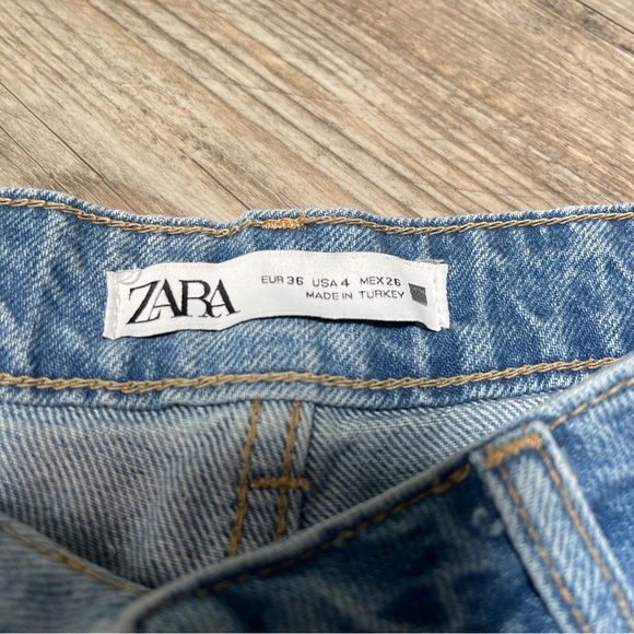 ZARA Denim shorts distressed Size: 4 - Picture 4 of 7